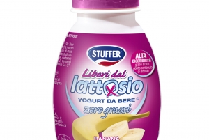 GUSTOSE NOVITA&#039; IN CASA STUFFER: NASCONO LO YOGURT DA BERE MAGRO ALLA BANANA E IL BURRO AD ALTA DIGERIBILITA&#039; &#039;STUFFER LIBERI DAL LATTOSIO&#039;